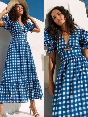 Cleobella Morina Ankle Dress - Painterly Gingham